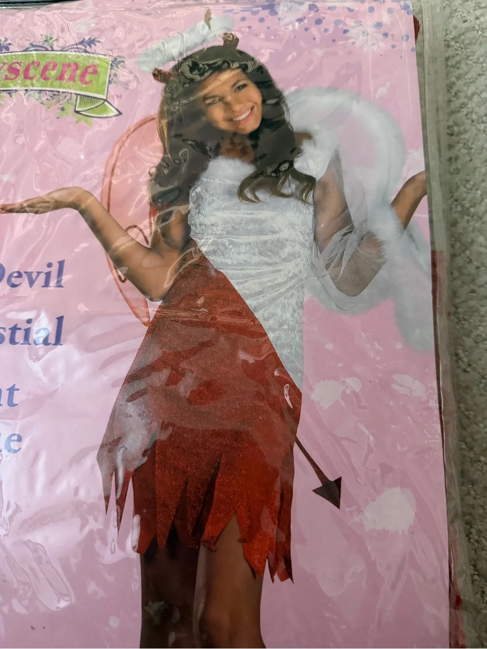 Heavenly Devil Girls Costume - Red & White